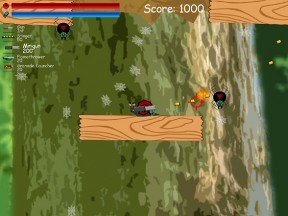A Snail's Pace screenshot showing the protagonist fighting spider enemies